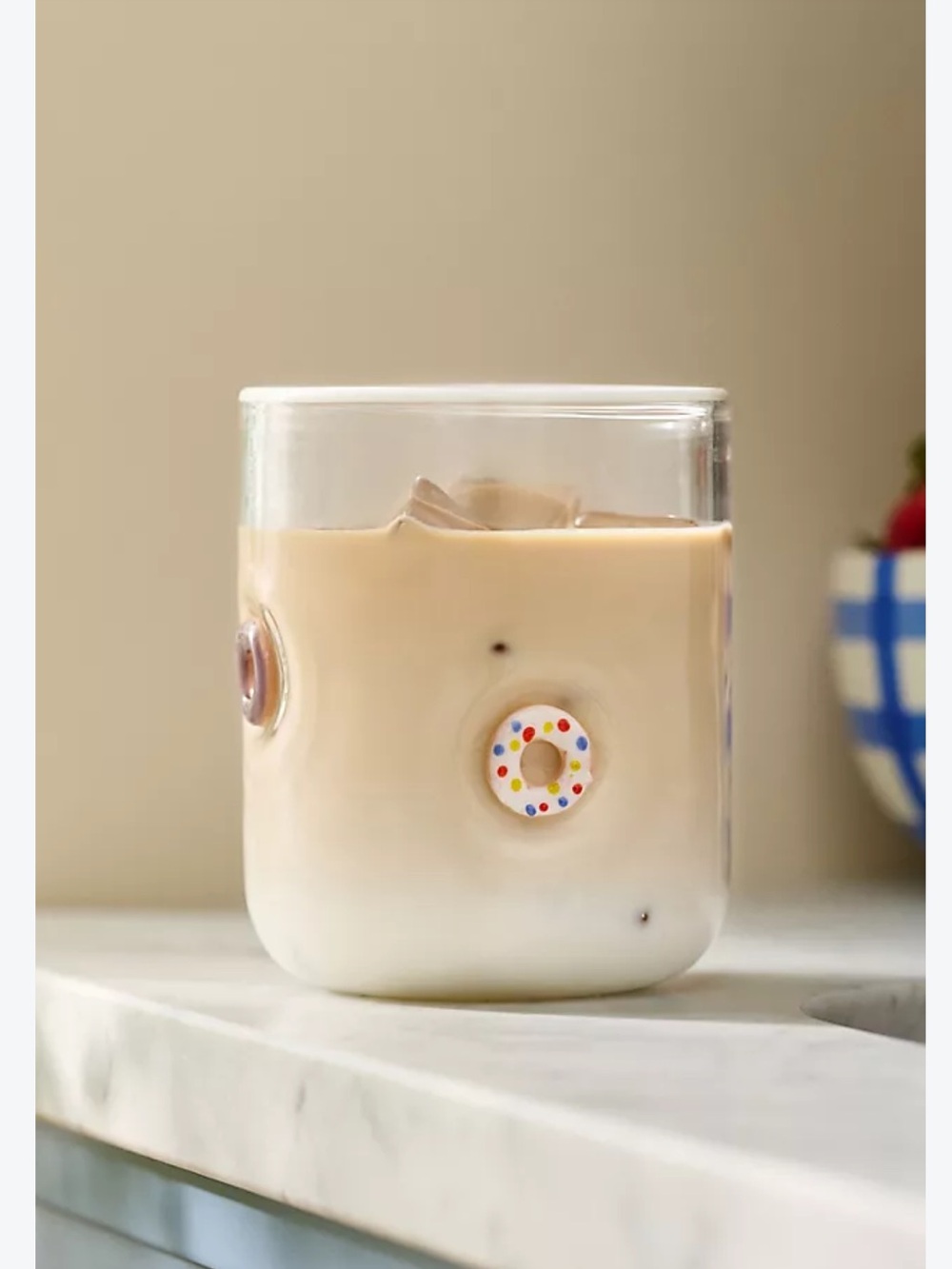 Anthropologie Brunch Icon Juice Glass - Donut